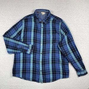 Carbon2Cobalt Shirt‎ Mens Large Blue Pool Tile Check Casual Preppy Everyday Work